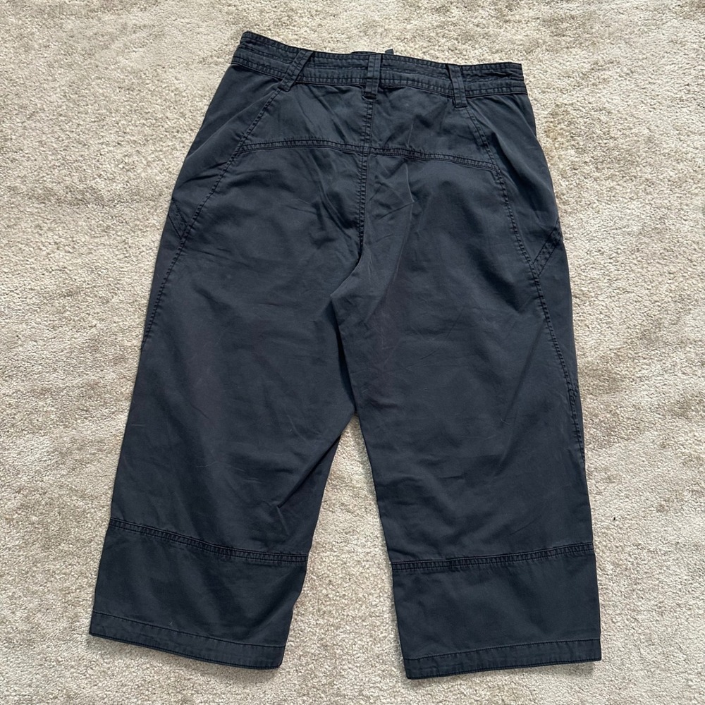 NWT Free People Washed Black Drawstring Cropped Size 6 Utility Pants MSRP$98 - Picture 2 of 7